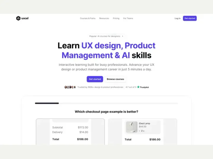 Uxcel interface reference