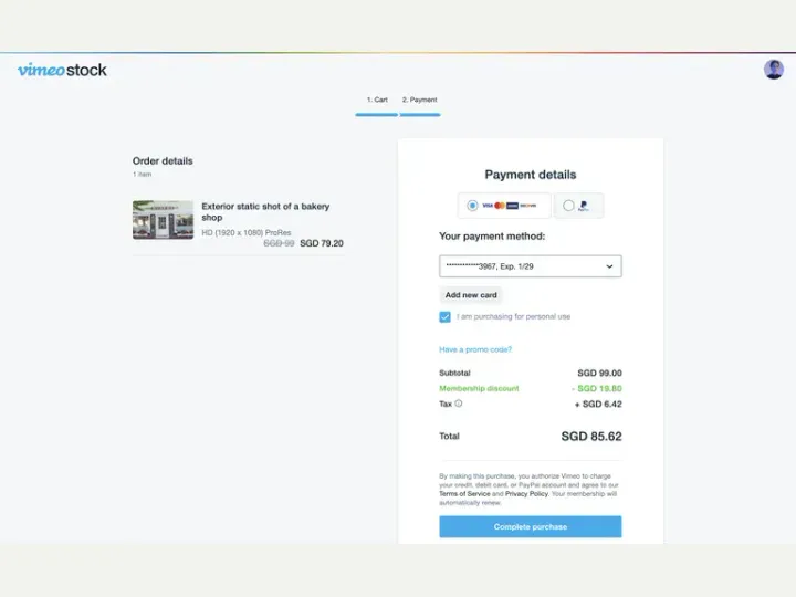 Vimeo interface reference