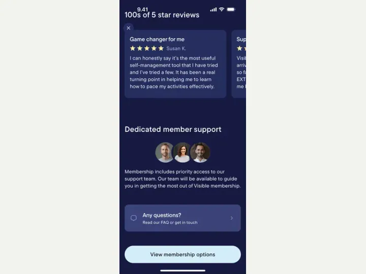 Visible interface reference