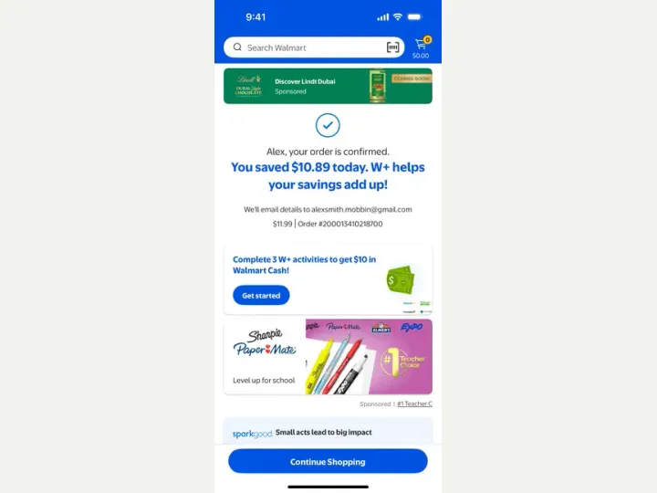 Walmart interface reference