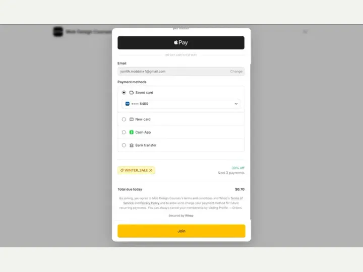 Whop interface reference