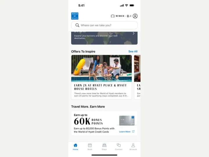 World of Hyatt interface reference